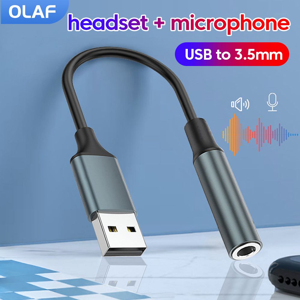 Usb Sound Card External - USB إلى 3.5 مللي متر الصوت