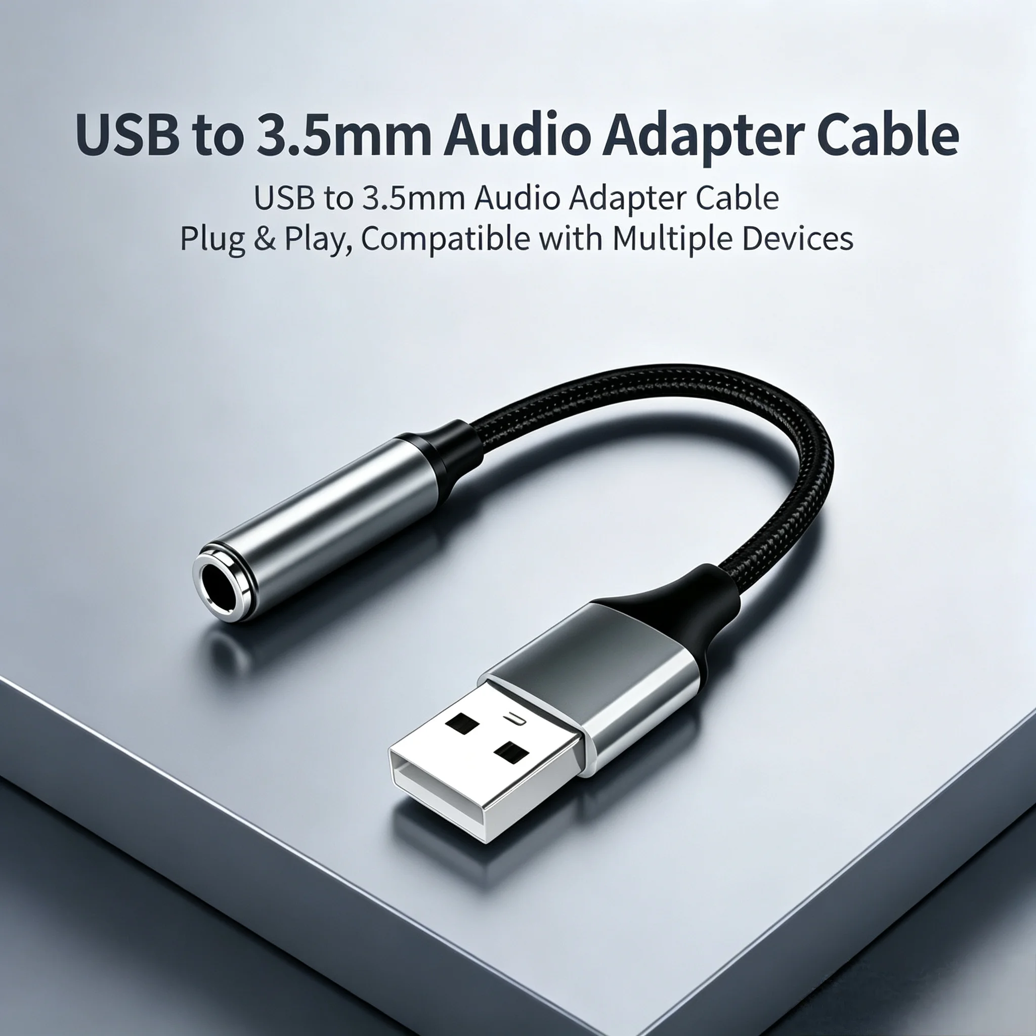 Usb Sound Card External - محول كابل صوتي USB إلى 3.5