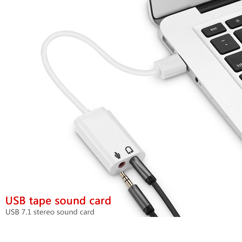 Usb Sound Card External - محول بطاقة الصوت للكمبيوتر المحمول و
