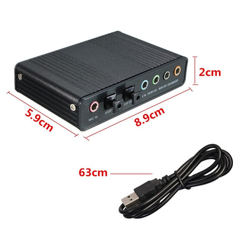 بطاقة صوت بصرية USB AA19 بـ 6  - مراجعة Usb Sound Card External وسعره