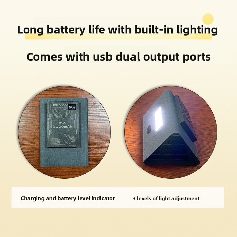 شاحن لوحة شمسية قابل للطي مع ب - مراجعة Solar Powered Charger وسعره