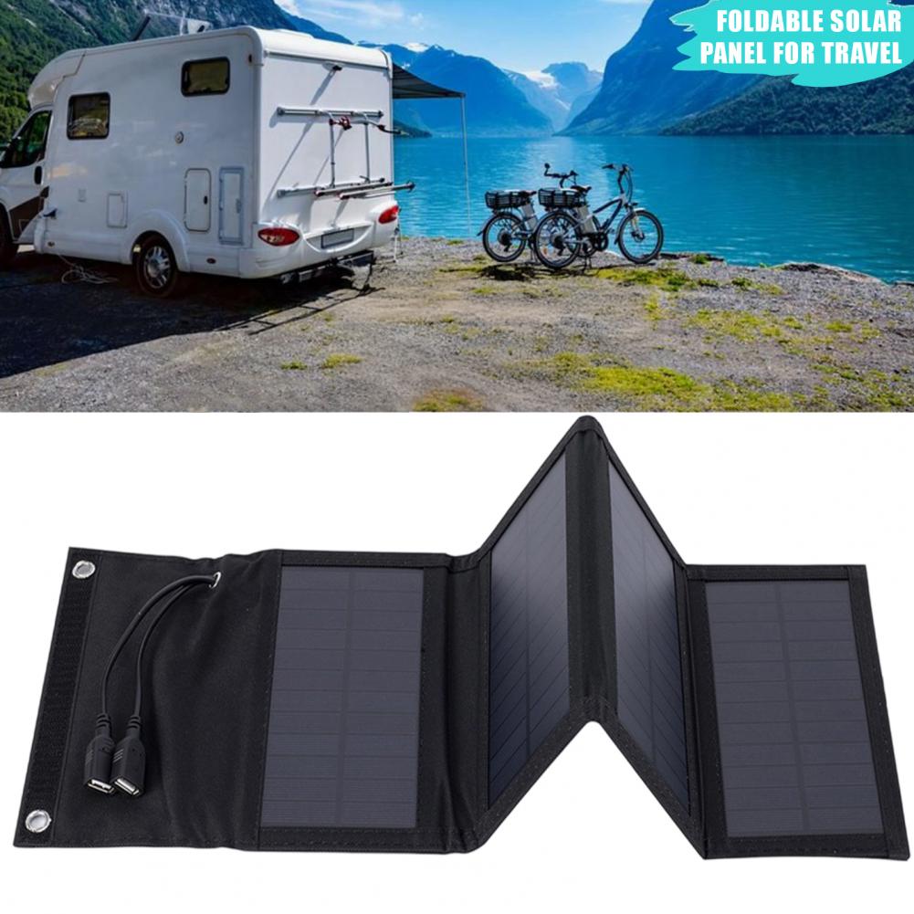 شاحن شمسي محمول قابل للطي بقوة - مراجعة Solar Powered Charger وسعره