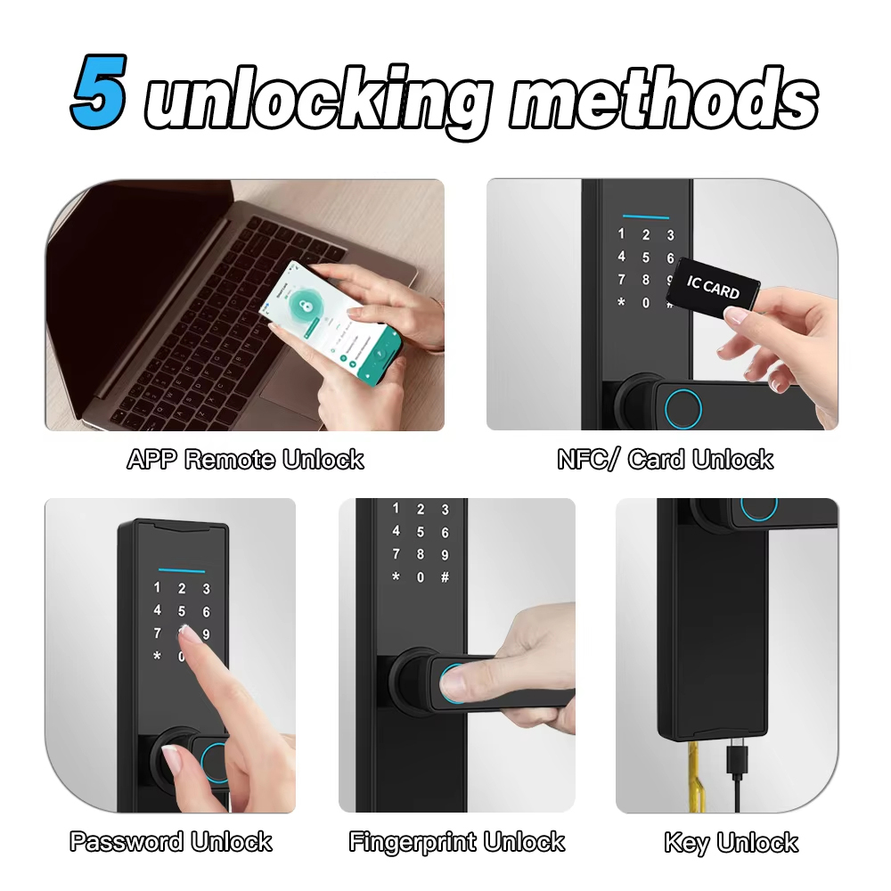قفل باب ذكي متوافق مع تطبيق Tu - مراجعة Unique Electronics Gadgets وسعره