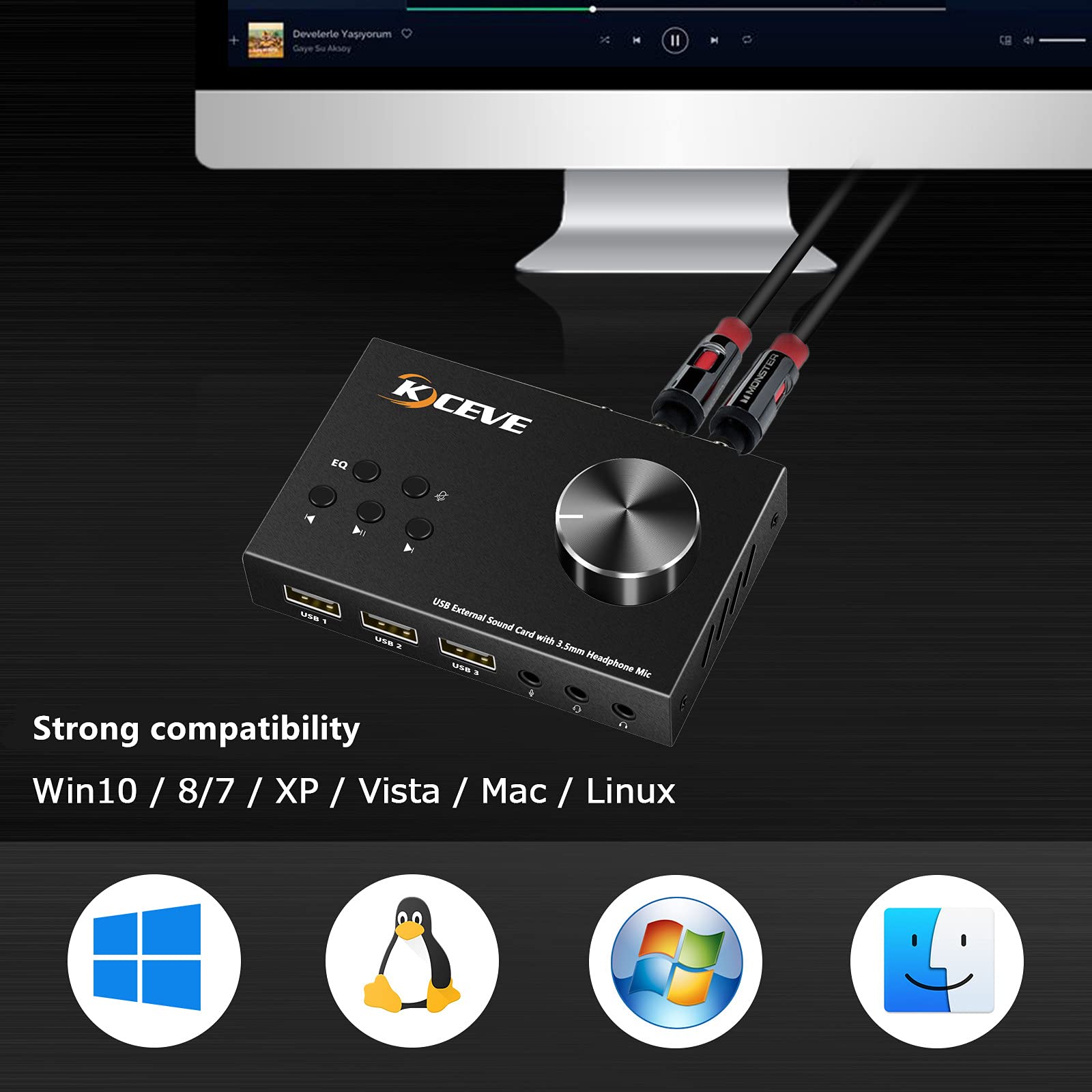 بطاقة صوت خارجية مع تحكم في مس - مراجعة Usb Sound Card External وسعره