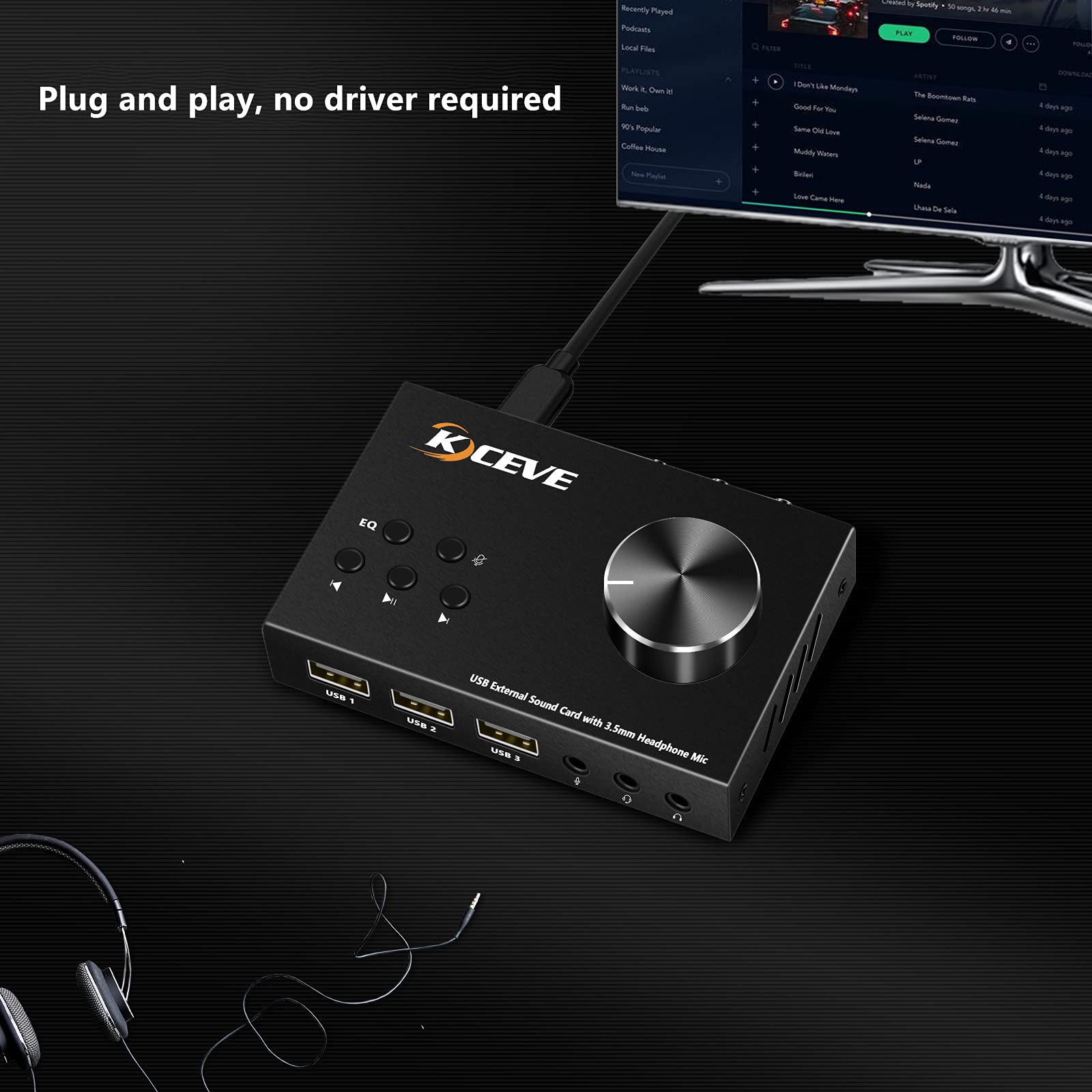 بطاقة صوت خارجية مع تحكم في مس - مراجعة Usb Sound Card External وسعره