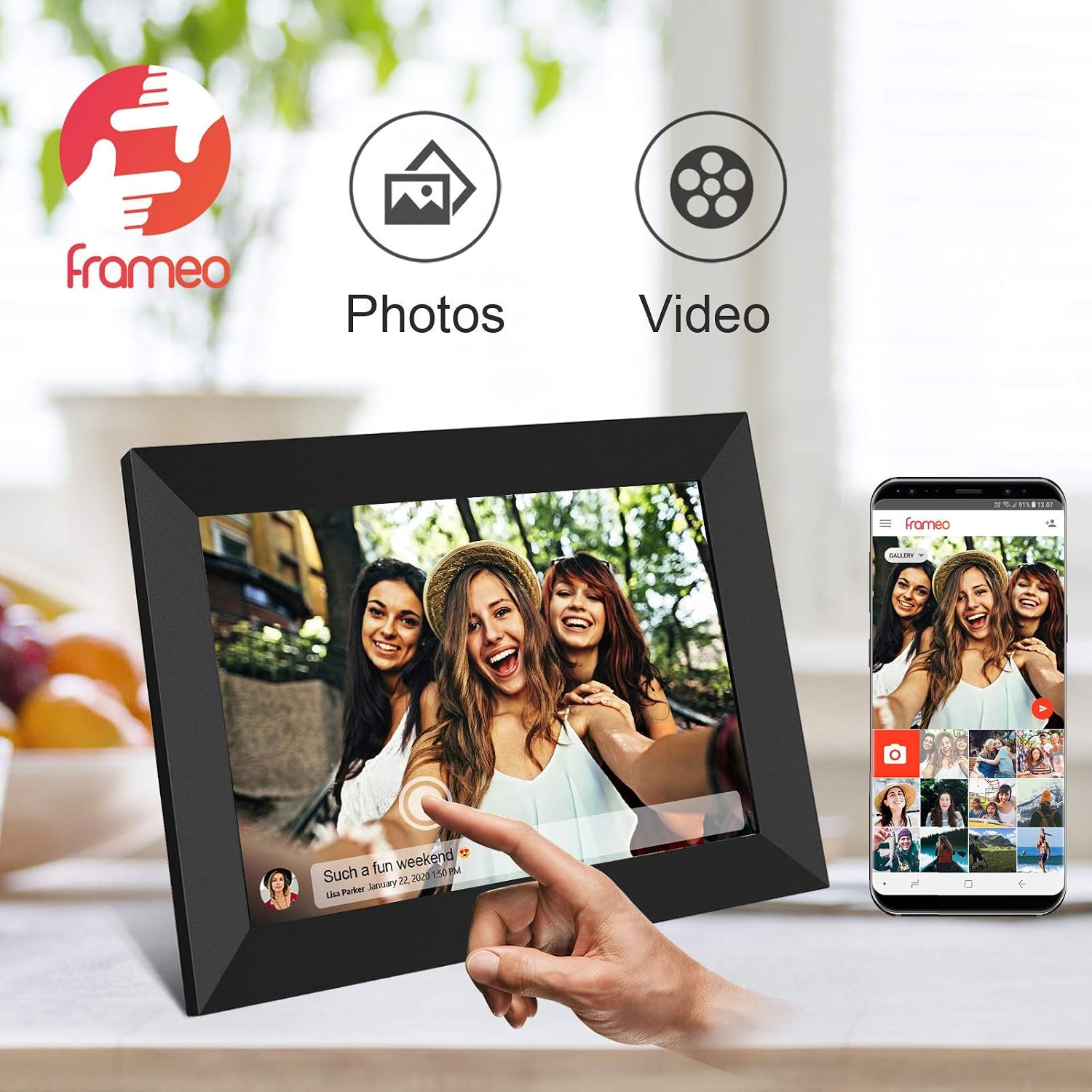 إطار صور رقمي ذكي بحجم 10.1 بو - مراجعة Digital Photo Frame Wifi وسعره
