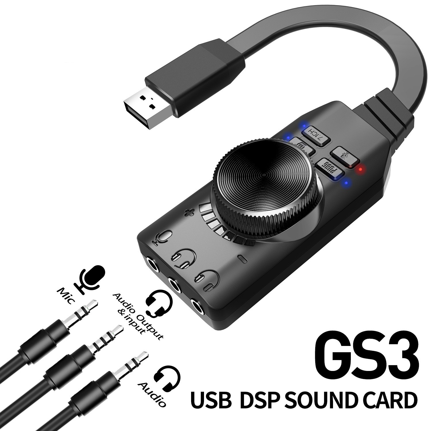 محول صوت خارجي USB بـ 7.1 قنوا - مراجعة Usb Sound Card External وسعره