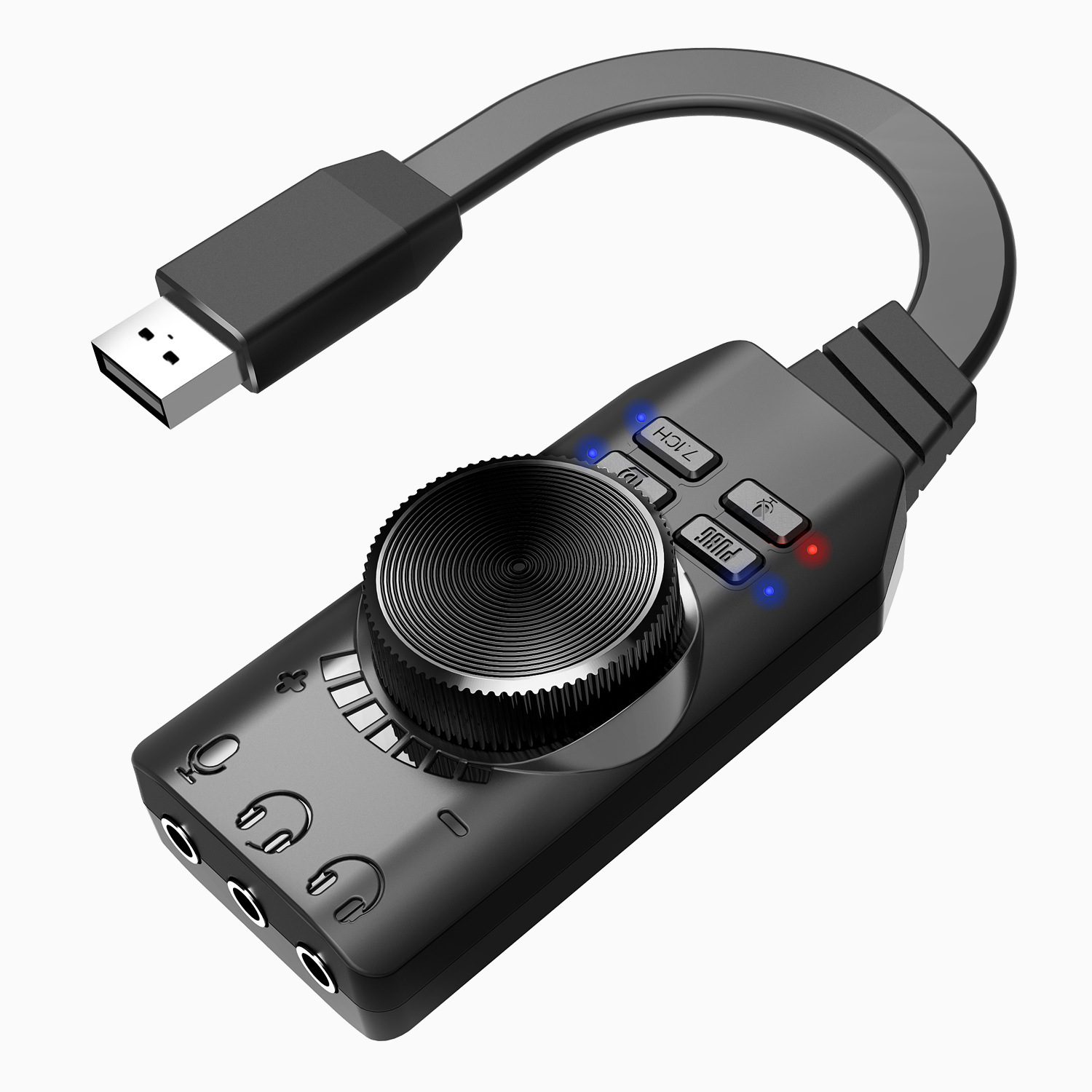 محول صوت خارجي USB بـ 7.1 قنوا - مراجعة Usb Sound Card External وسعره