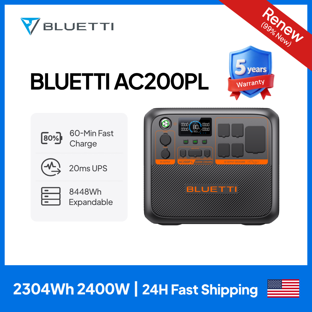 محطة طاقة محمولة BLUETTI AC200 - مراجعة Solar Powered Charger وسعره